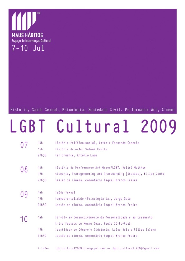 lgbt cultural 2009 cartaz